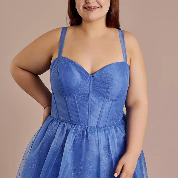 NWT Jules And Cleo Glitter Tulle Corset Bodice Ball Gown - Picture 3 of 7